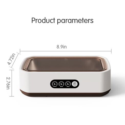 Ultrasonic Jewelry Cleaner,49KHz Ultra Sonic Cleaner for Jewelry,Eyeglass,Rings,Watch Band,with Dual Cleaning Modes,22oz(650ML) 304 Stainless Steel Tank in Kuwait