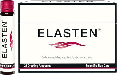 مركب الكولاجين الذي تم اختباره سريريًا من ELASTEN للبشرة المشعة من الداخل - يقلل الخطوط الدقيقة - يدعم الأنسجة الضامة الصحية - 28 أمبولات كولاجين سائل (0.85 أونصة سائلة / 25 مل لكل منها) in Saudi Arabia