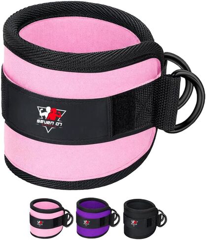 Ankle Straps for Cable Machines, Adjustable Comfort Ankle Cable Attachments for Women & Men, Glute Kickback Ankle Strap for Workout Gym Ankle Cuff Neoprene Padded Durable lifting Straps in Saudi Arabia