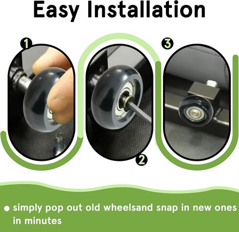 8 عبوات من العجلات الدوارة البديلة المتوافقة مع آلات إصلاح البيلاتيس، سهلة التركيب من أجل انزلاق سلس وهادئ (مجموعة من 8) in Kuwait