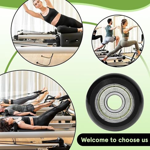8 عبوات من العجلات الدوارة البديلة المتوافقة مع آلات إصلاح البيلاتيس، سهلة التركيب من أجل انزلاق سلس وهادئ (مجموعة من 8) in Kuwait
