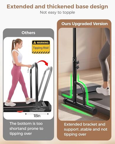 28 Inch Wide Handle Bar for Walking Pad Only with Non-Slip Rubber Feet Compatible Adjustable Handrail Height from 37.6 to 46 in Handle Bar for Walking Pad Comfortable Grip Support Attachment for Home in Kuwait
