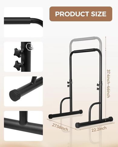 28 Inch Wide Handle Bar for Walking Pad Only with Non-Slip Rubber Feet Compatible Adjustable Handrail Height from 37.6 to 46 in Handle Bar for Walking Pad Comfortable Grip Support Attachment for Home in Kuwait