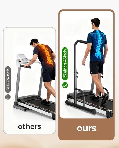 28 Inch Wide Handle Bar for Walking Pad Only with Non-Slip Rubber Feet Compatible Adjustable Handrail Height from 37.6 to 46 in Handle Bar for Walking Pad Comfortable Grip Support Attachment for Home in Kuwait