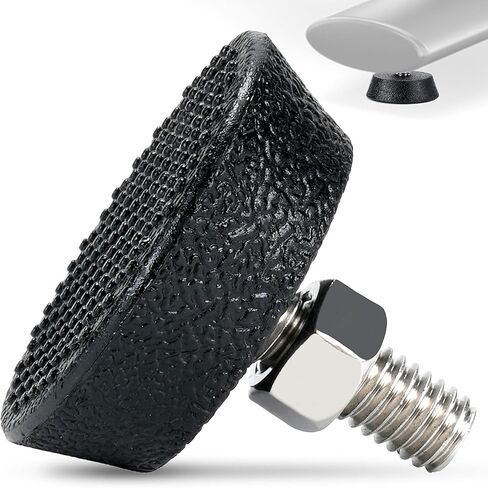 TrubliFit Replacement Support Foot Pads for Peloton Bike and Bike+, Stainless Steel 3/8" Screws Anti-Slip Rubber Foot Pads, Bike Foot Pads for Peloton Replacement Leveling Screws (1 Pack) in Kuwait