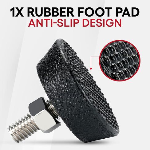 TrubliFit Replacement Support Foot Pads for Peloton Bike and Bike+, Stainless Steel 3/8" Screws Anti-Slip Rubber Foot Pads, Bike Foot Pads for Peloton Replacement Leveling Screws (1 Pack) in Kuwait