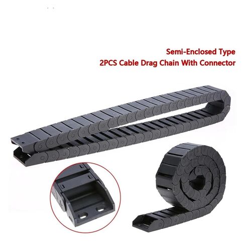 2PCS 18x37mm R38 Length 1M Plastic Semi Closed Cable Drag Chain Wire Carrier in Saudi Arabia