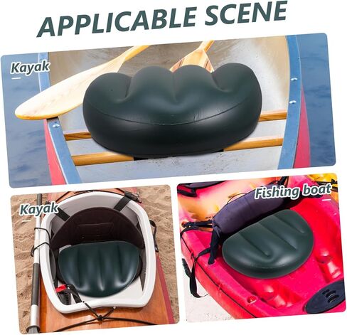 GALPADA Pvc Fishing Seat Cushion Comfortable Boat Cushion for Fishing Boat Lightweight Compact Gel-filled for Tailbone Relief Easy to Spot Stability for Kayak Canoe Use in Saudi Arabia
