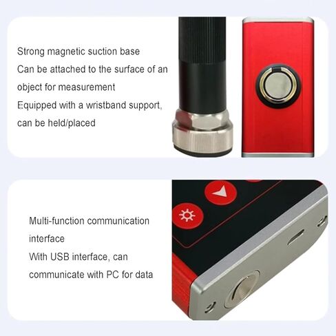 Portable Vibration Analyzer, Acceleration Displacement Tester, with LCD Backlight, High Precision, Alarm Warning Value, Data Storage, for Motors, Engines, Generator in Kuwait