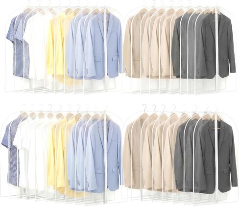 Amylove 20 Pcs 72/60inch Bulk Garment Bags for Hanging Clothes Travel Garment Bag Suit Protector Cover Dress Bag Storage Bags for Clothes Long Dress Suit Coat Costumes Uniforms (Multiple Size) in Saudi Arabia