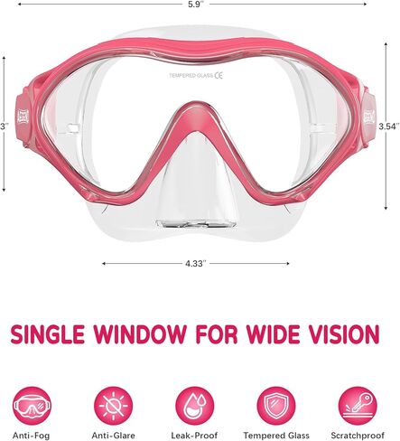 Aegend 2 Pack Kids Swim Goggles with Nose Cover, Anti Fog Diving Mask Clear View No Leak Swimming Goggles for kids 6-14 in Kuwait
