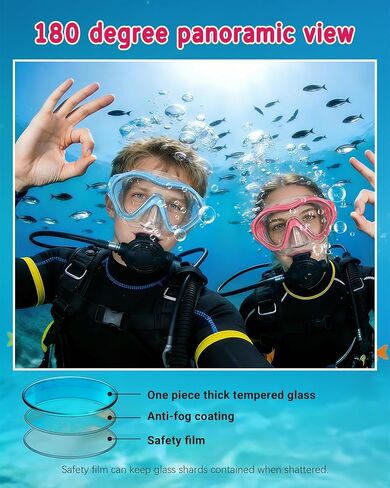 Aegend 2 Pack Kids Swim Goggles with Nose Cover, Anti Fog Diving Mask Clear View No Leak Swimming Goggles for kids 6-14 in Kuwait