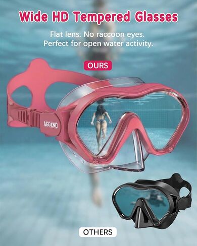 Aegend 2 Pack Kids Swim Goggles with Nose Cover, Anti Fog Diving Mask Clear View No Leak Swimming Goggles for kids 6-14 in Kuwait