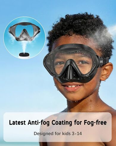 Aegend 2 Pack Kids Swim Goggles with Nose Cover, Anti Fog Diving Mask Clear View No Leak Swimming Goggles for kids 6-14 in Saudi Arabia