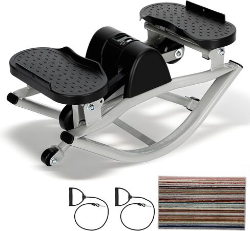 جهاز Rock Stepper من الجانب إلى الجانب، جهاز تمرين منزلي هزاز للياقة البدنية مع أشرطة مقاومة لتمرين الجسم بالكامل، للتمرين في المنزل in Kuwait