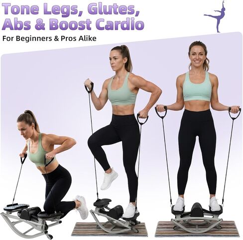 جهاز Rock Stepper من الجانب إلى الجانب، جهاز تمرين منزلي هزاز للياقة البدنية مع أشرطة مقاومة لتمرين الجسم بالكامل، للتمرين في المنزل in Kuwait