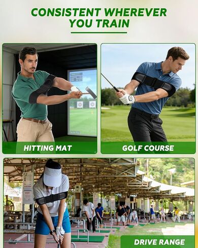 BIG TEETH Adjustable Golf Swing Trainer Arm Band, Golf Swing Trainer Strap Adjust, Eliminate Chicken Wing Arm Connection Golf Accessories Practice Tool Fixes Chicken Wing For Men Or Women in Saudi Arabia