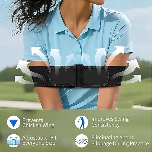 Adjustable Golf Posture Trainer, Golf Swing Training Aid with Hook and Loop Strap, Practice Tool for Setup Position & Swing Consistency in Saudi Arabia
