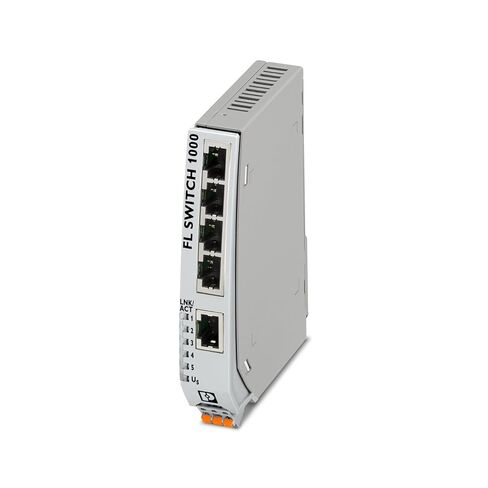 PHOENIX CONTACT FL SWITCH 1005NT (1085170) NARROW ETHERNET SWITCH, AND QOS, AUTOCROSSING FUNCTION, AUTOMATIC DATA TRANSMISSION SPEED DETECTION, WIDE TEMPERATURE RANGE FIVE RJ45 PORTS, WITH 10/100 MBPS in Saudi Arabia