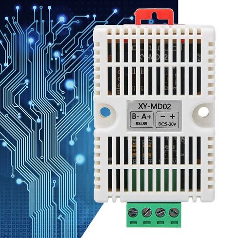 Temperature Humidity Transmitter with RS485 Modbus RTU, Industrial-Grade SHT20 Sensor, DIN35 Rail Mount, Compact Design in Saudi Arabia