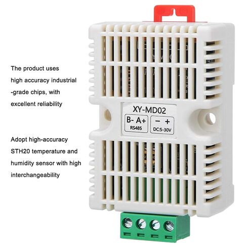 Temperature Humidity Transmitter with RS485 Modbus RTU, Industrial-Grade SHT20 Sensor, DIN35 Rail Mount, Compact Design in Saudi Arabia