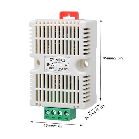 Temperature Humidity Transmitter with RS485 Modbus RTU, Industrial-Grade SHT20 Sensor, DIN35 Rail Mount, Compact Design in Saudi Arabia