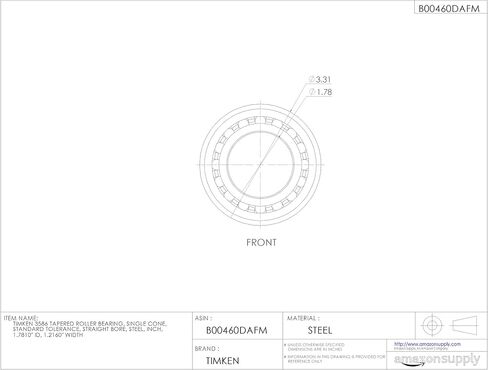 Timken Tapered Roller Bearing Cone - 3586 in Saudi Arabia