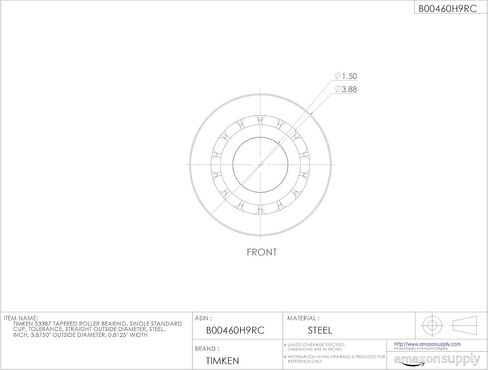 Timken Tapered Roller Bearing Cup - 53387 in Saudi Arabia