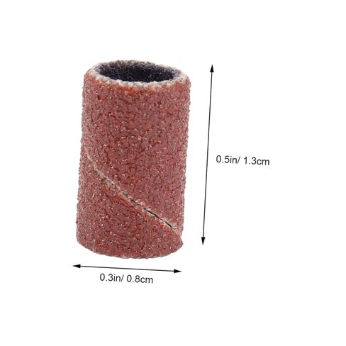 PartyKindom 100pcs Grinding Head Sander for Nail Drill Grit Sanding Bands for Nail Abrasive Sleeves in Saudi Arabia
