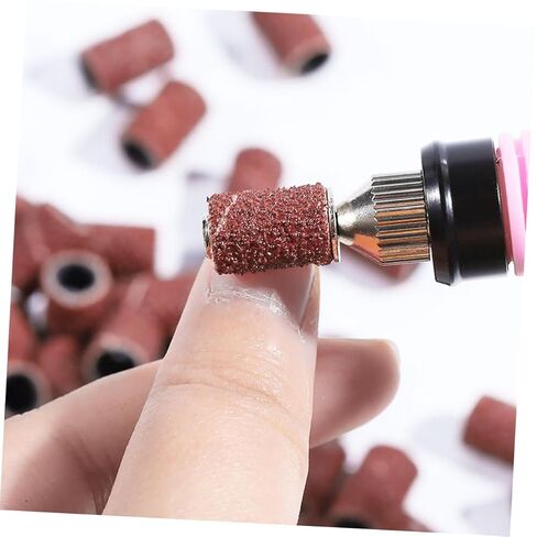 PartyKindom 100pcs Grinding Head Sander for Nail Drill Grit Sanding Bands for Nail Abrasive Sleeves in Saudi Arabia