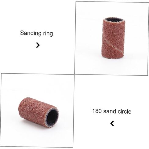 PartyKindom 100pcs Grinding Head Sander for Nail Drill Grit Sanding Bands for Nail Abrasive Sleeves in Saudi Arabia