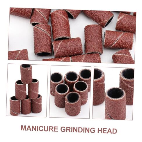 PartyKindom 100pcs Grinding Head Sander for Nail Drill Grit Sanding Bands for Nail Abrasive Sleeves in Saudi Arabia