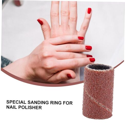PartyKindom 100pcs Grinding Head Sander for Nail Drill Grit Sanding Bands for Nail Abrasive Sleeves in Saudi Arabia