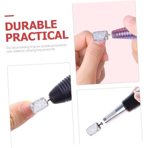 200pcs Fine Grit Sanding Bands for Nail Drill Manicure Polishing Rings Compatible Mandrel Bit for Nail Technicians and Home Users in Saudi Arabia