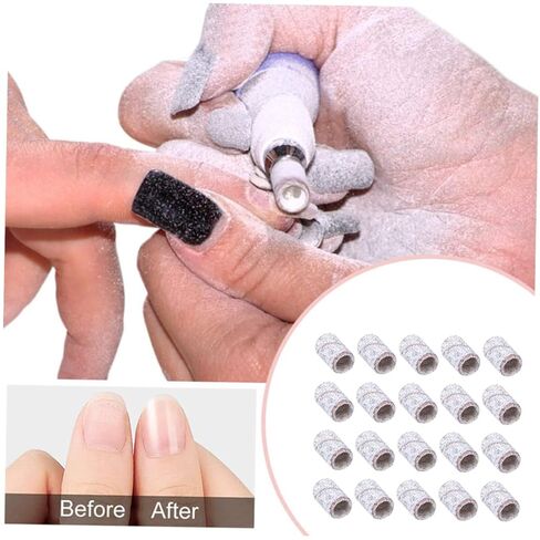 200pcs Fine Grit Sanding Bands for Nail Drill Manicure Polishing Rings Compatible Mandrel Bit for Nail Technicians and Home Users in Saudi Arabia