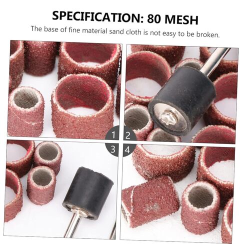 مجموعة حلقات ورق الصنفرة 20 قطعة من PartyKindom للأداة الدوارة المصنوعة من مادة دقيقة وأشرطة تلميع شبكية in Kuwait