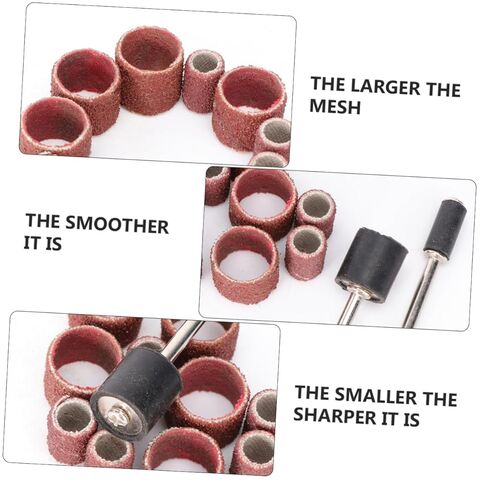 مجموعة حلقات ورق الصنفرة 20 قطعة من PartyKindom للأداة الدوارة المصنوعة من مادة دقيقة وأشرطة تلميع شبكية in Kuwait