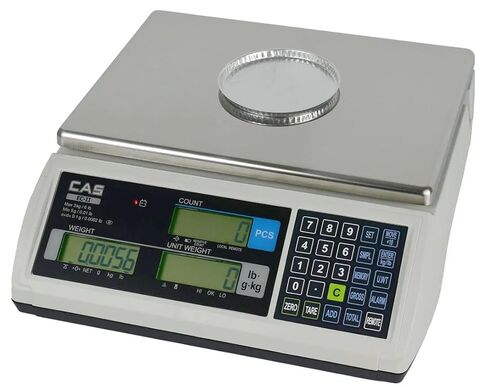 CAS EC2-15 Digital Counting Scale for Small Parts - 15lb Capacity NTEP Certified Industrial Scale - Features a 0.002 Readability and 200 Preset Keys - Steel Platter & AC Adapter Included in Kuwait