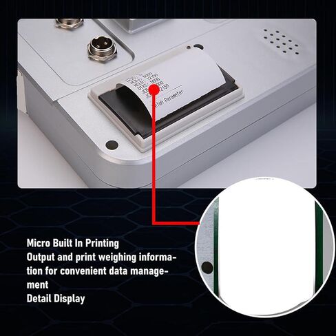 مقياس Garosa Loader الإلكتروني، تحكم متقدم في الكمبيوتر الصغير مع أخذ العينات الديناميكية والخوارزميات الغامضة للوزن التلقائي، شاشة LCD كبيرة مقاس 800 × 480، تنبيهات مدمجة in Saudi Arabia