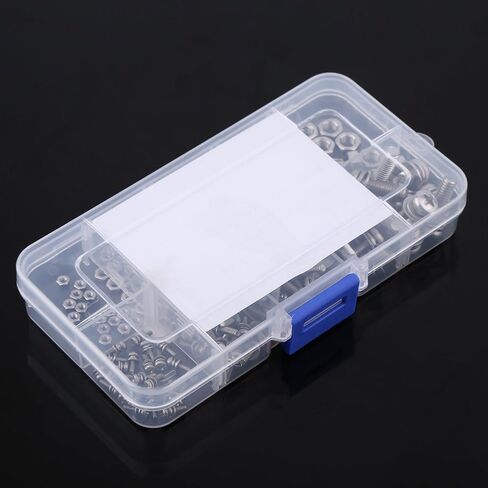 160PCS Stainless Steel Pan Head Screw Nut Assortment Kit M2 M2.5 M3 M4 M5 Size for Machine Parts Electronics DIY in Saudi Arabia