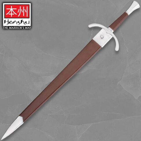 سلسلة هونشو التاريخية سيف بيد واحدة | 1065 شفرة فولاذية عالية الكربون | مقبض مغلف بالجلد | غمد ممتاز | 40" إجماليًا in Kuwait