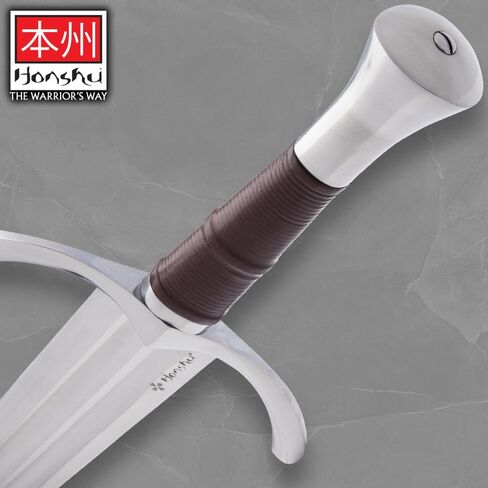 سلسلة هونشو التاريخية سيف بيد واحدة | 1065 شفرة فولاذية عالية الكربون | مقبض مغلف بالجلد | غمد ممتاز | 40" إجماليًا in Kuwait