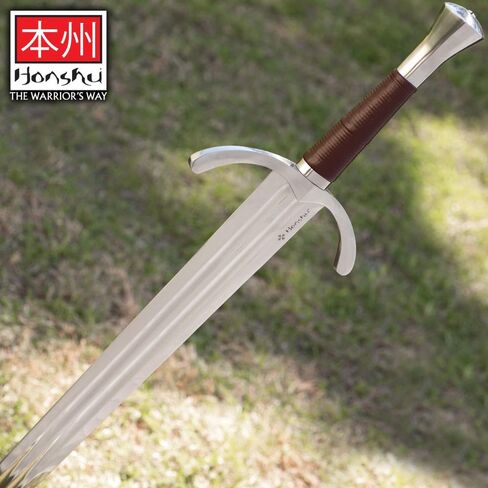 سلسلة هونشو التاريخية سيف بيد واحدة | 1065 شفرة فولاذية عالية الكربون | مقبض مغلف بالجلد | غمد ممتاز | 40" إجماليًا in Kuwait