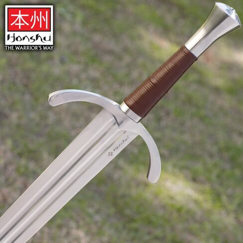 سلسلة هونشو التاريخية سيف بيد واحدة | 1065 شفرة فولاذية عالية الكربون | مقبض مغلف بالجلد | غمد ممتاز | 40" إجماليًا in Kuwait