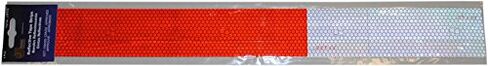 Jammy, Inc. 4 Strips 2"x18" Microprismatic DOT-C2 Conspicuity Safety Tape with 11" Red / 7" White Pattern for Trucks and Trailers. 10 Year Rated PMMA Acrylic Film in Saudi Arabia