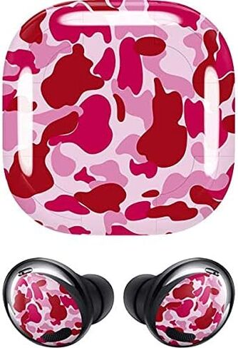 غلاف صوتي من Skinit متوافق مع Galaxy Buds Pro، مصمم في الأصل بتصميم Pink Street Camo in Saudi Arabia