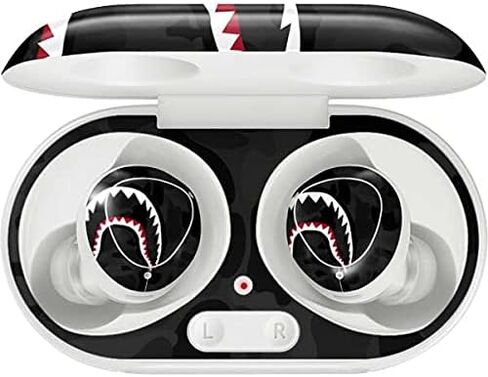 Skinit Decal Audio Skin Compatible with Galaxy Buds+ - Officially Licensed Skinit Originally Designed Shark Teeth Grey Street Camo Design in Saudi Arabia