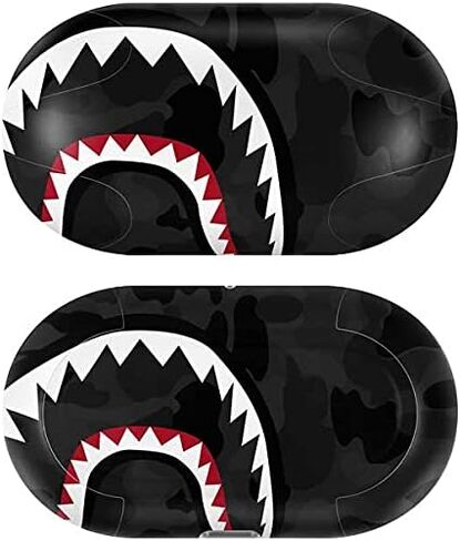 Skinit Decal Audio Skin Compatible with Galaxy Buds+ - Officially Licensed Skinit Originally Designed Shark Teeth Grey Street Camo Design in Saudi Arabia