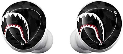 Skinit Decal Audio Skin Compatible with Galaxy Buds+ - Officially Licensed Skinit Originally Designed Shark Teeth Grey Street Camo Design in Saudi Arabia