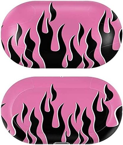 Skinit Decal Audio Skin Compatible with Galaxy Buds+ - Officially Licensed Skinit Originally Designed Pink Flames Design in Saudi Arabia